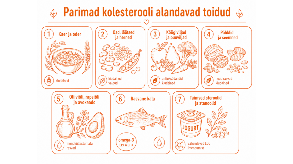 Kolesterooli alandavad toidud