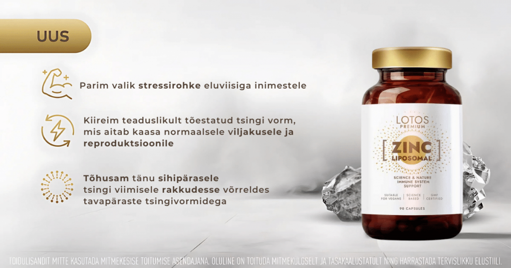 Liposoomse tsinki toidulisand Lotos Pharmalt 