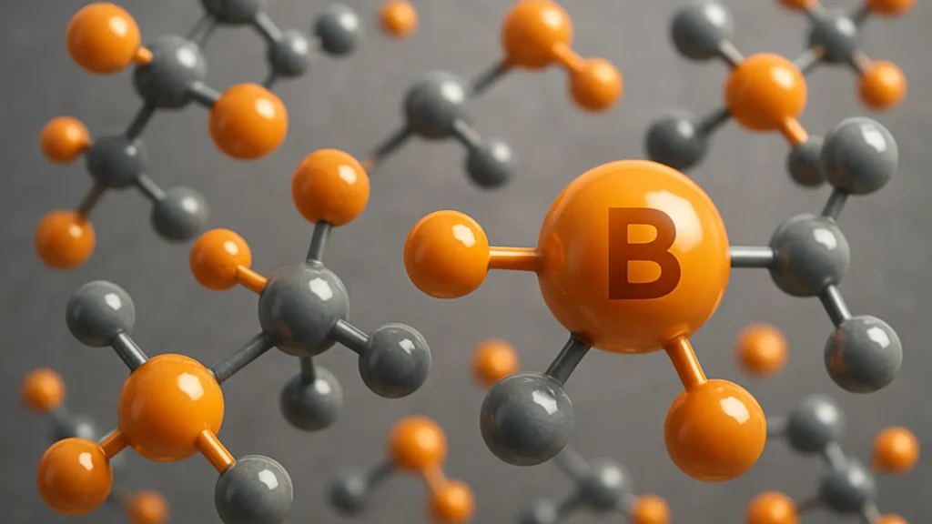 B-vitamiini molekuli abstraktne illustratsioon