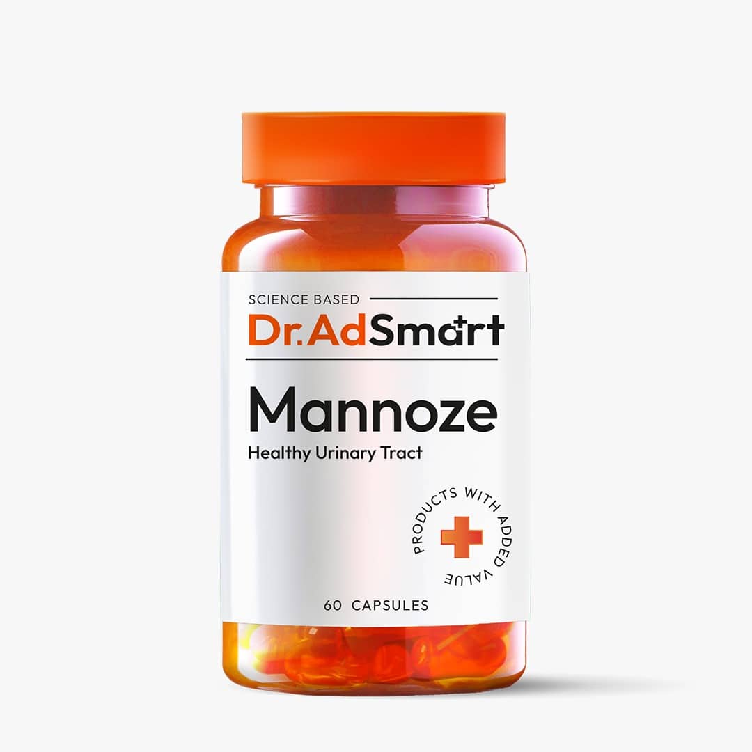Dr-AD-SMART-Mannoze Toidulisand Mannoos. Dr AD Smart sarjast. Purgis 60 kapslit.