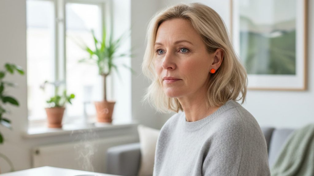 Naine istub rahulikult